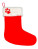 Dog Christmas Stocking - Booty Shape — bílá, červená One Size