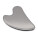 GUA SHA GLOW masážní kámen, stříbrná — stříbrná 95 x 120 x 3 mm