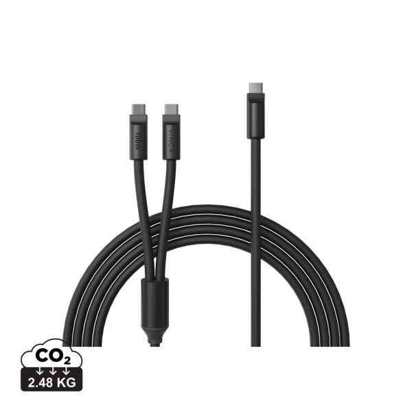 VINGA Baltimore silikonový multi nabíjecí kabel (C+2C)