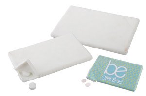 Card krabička s mentolovými bonbóny