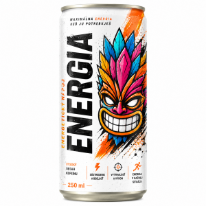Energetický nápoj v plechovce 250 ml — různé barvy