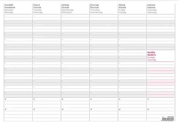 Týdenní plánovací mapa A3
