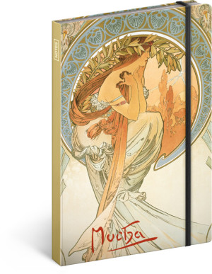 Notes Alfons Mucha – Poezie, linkovaný, 13 x 21 cm - Reklamnepredmety