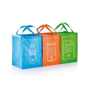 3dílná sada tašek na tříděný odpad - Reklamnepredmety