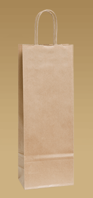 Ekologické papírové tašky na víno s krouceným uchem - Reklamnepredmety