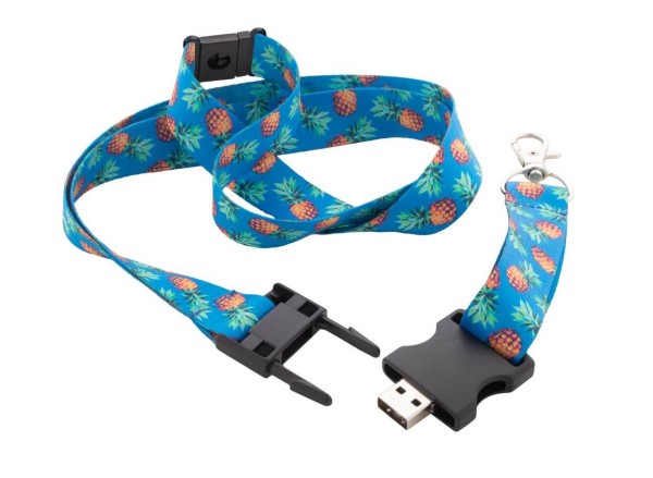 Subyard USB Safe lanyard na zakázku se sublimačním potiskem