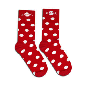 Ponožky červené puntíkované