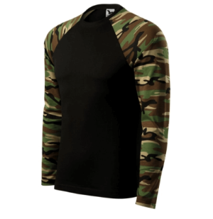 Camouflage LS Triko unisex - Reklamnepredmety