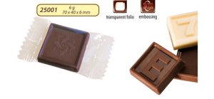 Reklamní čokoláda 6g s logem v čokoládě - Reklamnepredmety