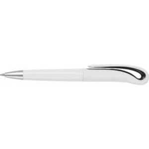 Bílé kuličkové pero s labutím krkem - Reklamnepredmety
