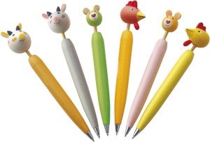 Dřevěné kuličkové pero s figurkou zvířátka - Reklamnepredmety