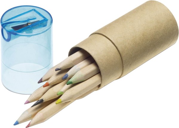 Farevné tužky s ořezávátkem