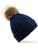 CB412 Fur Pom Pom Chunky Beanie - CB412_Navy - variant Ls 1000038175