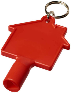 Klíč na měřidla ve tvaru domu Maximilian s klíčenkou - Reklamnepredmety