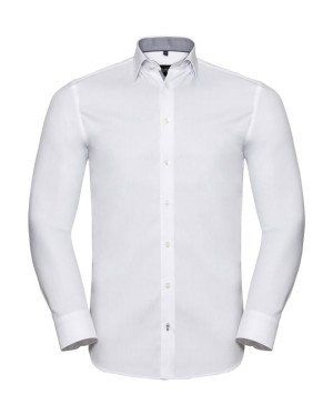 Pánská košile LS Tailored Contrast Herringbone - Reklamnepredmety