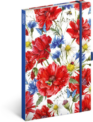 Notes Kvety, linajkovaný, 13 x 21 cm - Reklamnepredmety