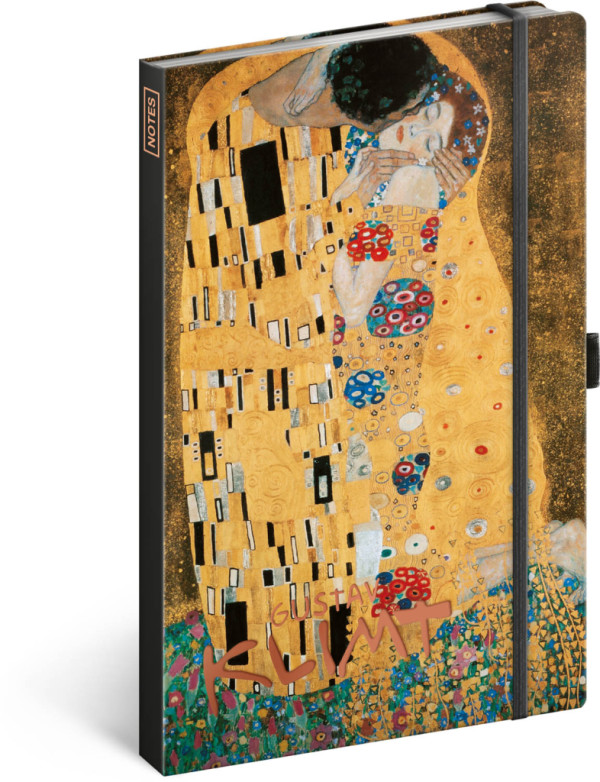 Notes Gustav Klimt, linkovaný, 13 x 21 cm