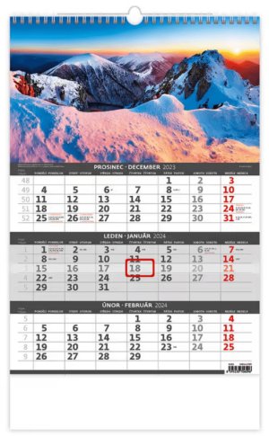 Tříměsíční kalendář Hory - Reklamnepredmety
