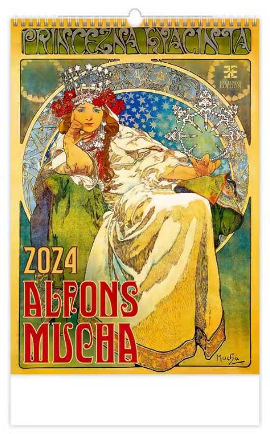 Nástěnný kalendář Alfons Mucha