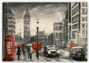 Drevený obraz London