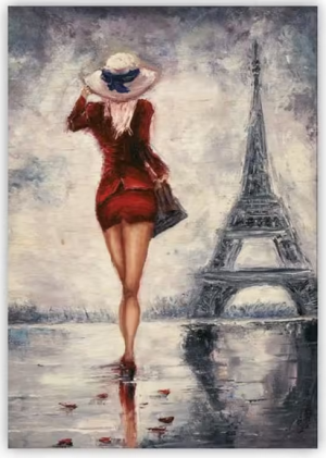 Dřevěný obraz Paris - Reklamnepredmety