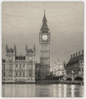 Dřevěný obraz Big Ben - Reklamnepredmety