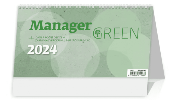 Stolní kalendář Manager Green