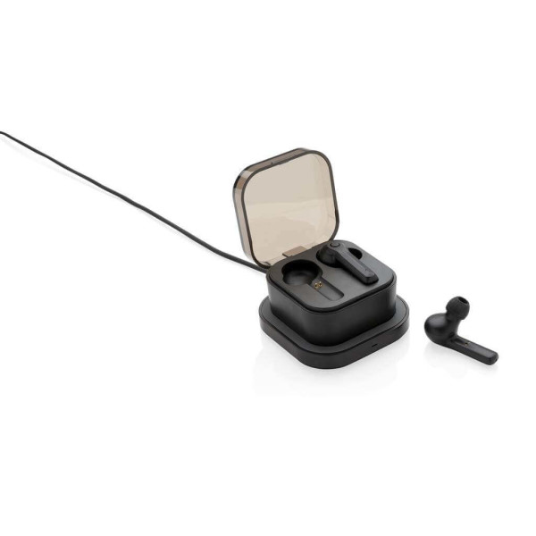 TWS sluchátka do uší v bezdrátově nabíjecí krabičce