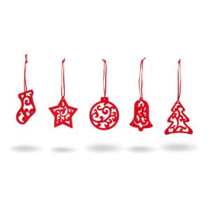 JUBANY Sada 5 vánočních dekoraci - Reklamnepredmety