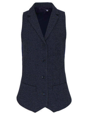 PW626 Ladies Herringbone Waistcoat - Reklamnepredmety