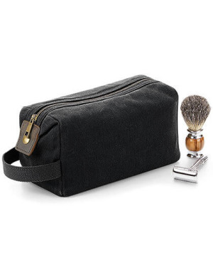 QD651 Heritage Waxed Canvas Wash Bag - Reklamnepredmety
