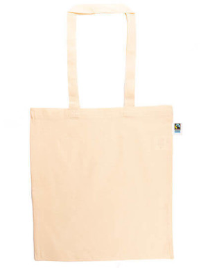 XT600N Cotton Bag, Fairtrade-Cotton, natural, long handles - Reklamnepredmety