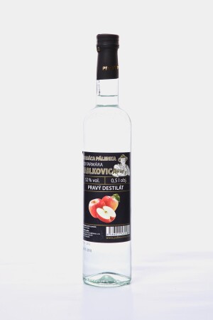 Domácí pálenka od FARMÁŘE - Jablkovice 52%, 500 ml — transparentná