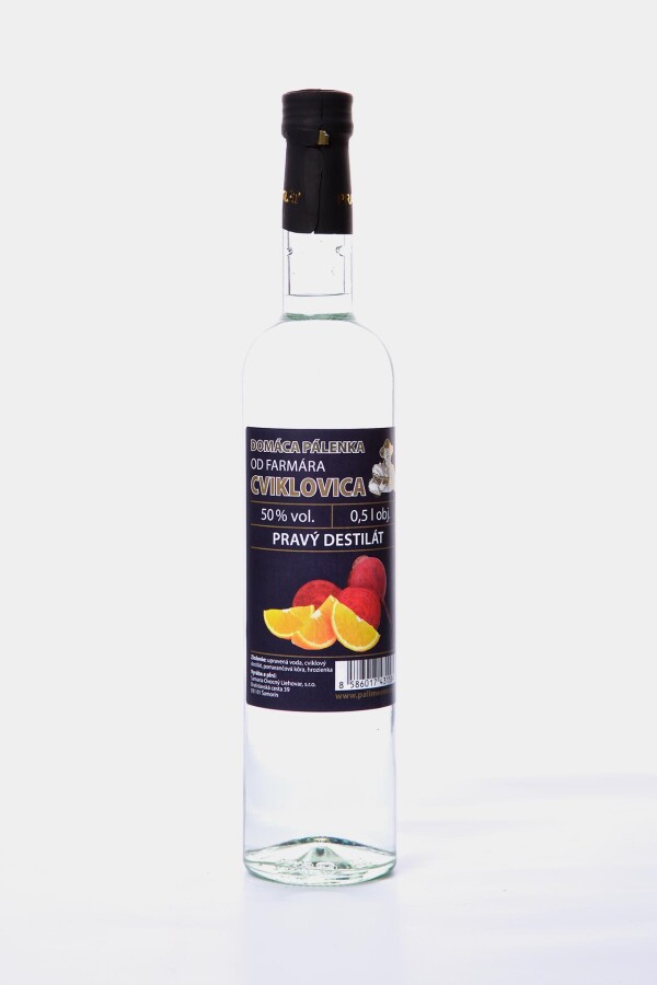 Domácí pálenka od farmáře - CVIKLOVICA 50%, 500 ml