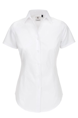 Popelínová elastická košile s krátkým rukávem - Reklamnepredmety