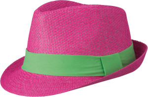 Stylový letní klobouk s kontrastní páskou - Reklamnepredmety