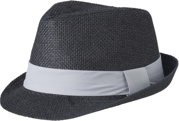 Stylový letní klobouk s kontrastní páskou