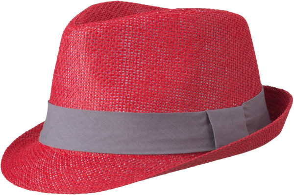 Stylový letní klobouk s kontrastní páskou