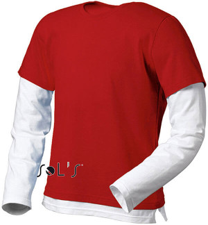 Dvoubarevné pánské tričko, dlouhý rukáv - Reklamnepredmety