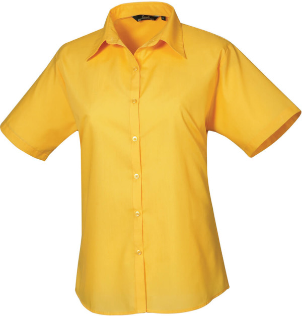Dámská popelínová košile s krátkým rukávem