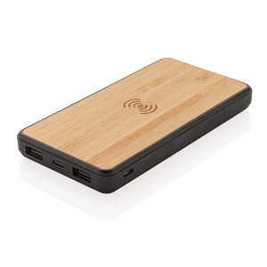 Bambusová bezdrátová powerbanka 8 000 mAh 5W