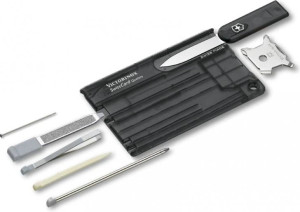 Victorinox SWISS CARD, Quattro, transparentní černá - Reklamnepredmety