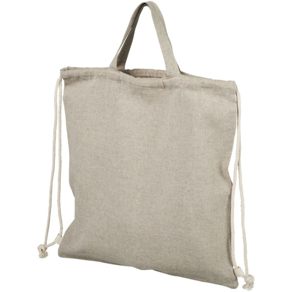 Pheebs šňůrkový batoh z recyklované bavlny 150 g/m².