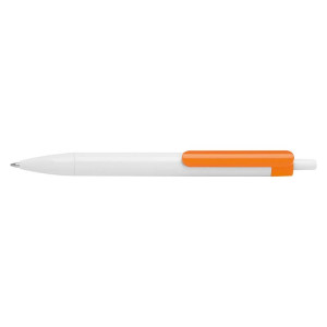 Bílé plastové kuličkové pero - Reklamnepredmety