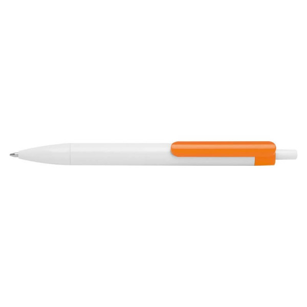 Bílé plastové kuličkové pero