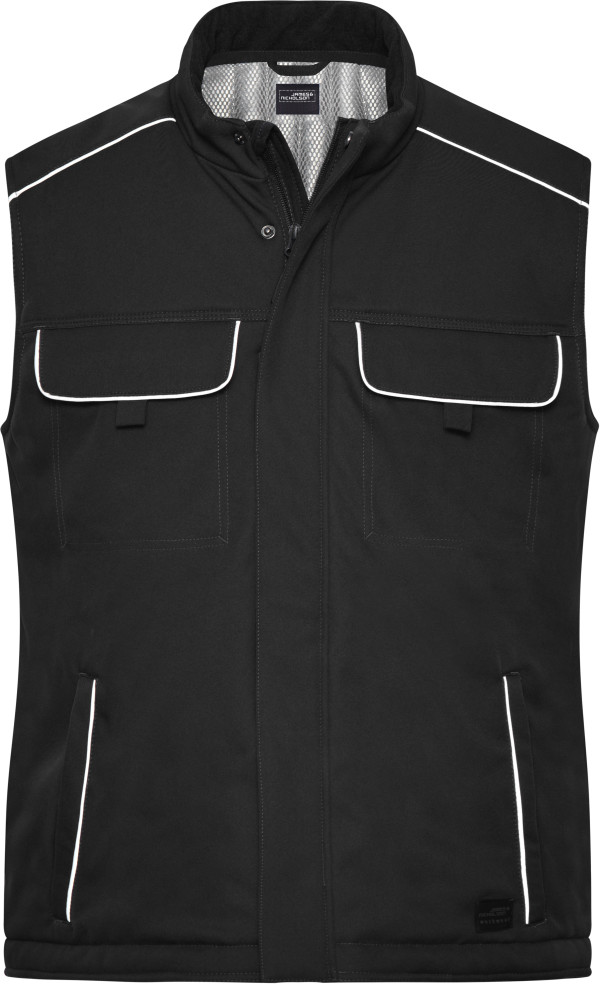 Pracovní softshellová polstrovaná vesta Solid