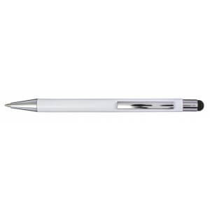 Bílé kuličkové pero pro laserové gravírování - Reklamnepredmety