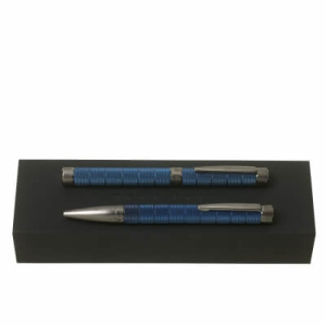 Set Pillar Blue (kuličkové pero & roller pero) - Reklamnepredmety