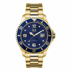 Zlaté hodinky s modrým ciferníkem ICE Steel - Reklamnepredmety