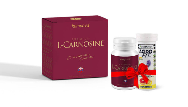 Premium L-Carnosine + Acidofit jako dárek! 375 mg / 60 kps
